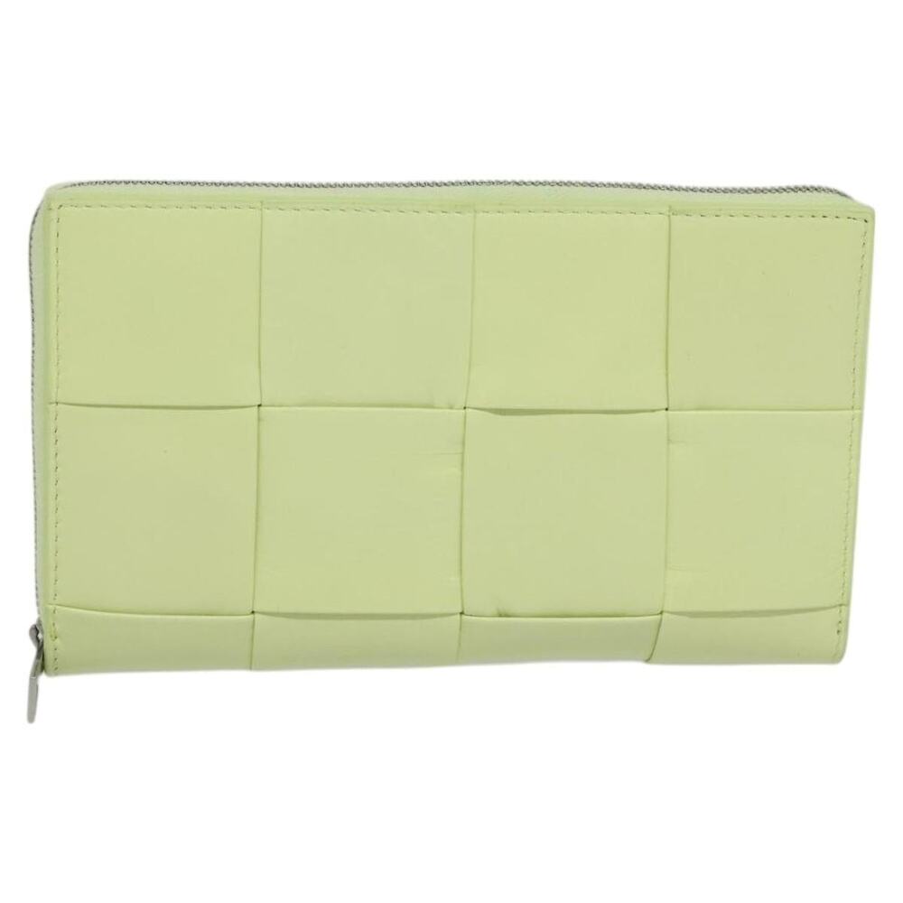 Bottega Veneta Intrecciato Wallet Lime Green